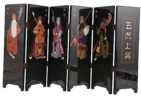 Faltbarer Paravent Paneelen als Ornament für Zuhause | Kleiner Raumteiler für Schreibtisch, Chinesische Tradition, Vielseitig Faltbar