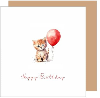 Edition Seidel Premium quadratische Geburtstagskarte mit Umschlag. Glückwunschkarte Happy Birthday Karte mit Spruch für Mann Frau Freund Freundin Kind Katze (GQ411 SW025)