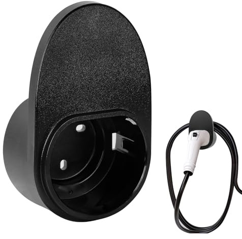 Ladekabel Halterung Typ 2 Wandhalterung, Wallbox Kabelhalterung für Typ 2 Ladekabel, Steckerhalter Dock Kompatibel mit Allen Typ 2 Ladekabeln