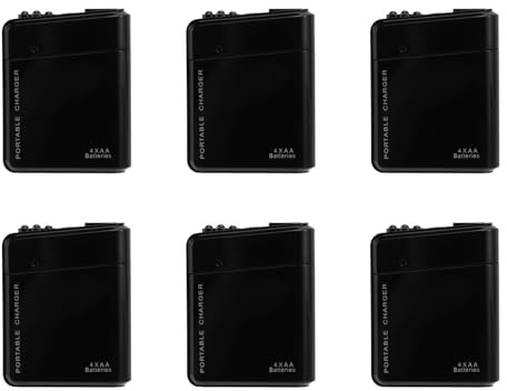 Reinscer Lot de 6 piles AA - Portable - Alimentation de secours - USB - Pour téléphone portable