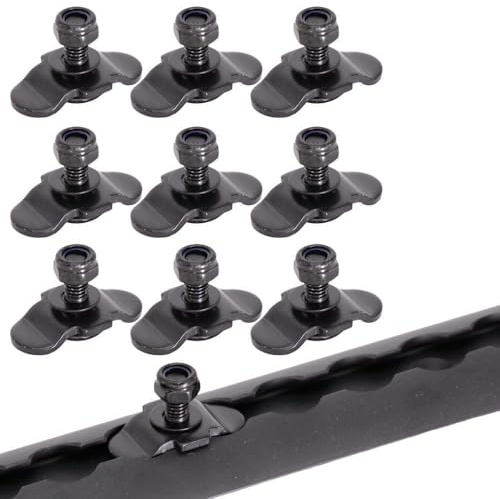 10x Schraubfitting Airlineschiene EDELSTAHL BLACK V2A M8x15 Endbeschlag für Zurrschienen Fitting Verschraubung Airline Schwarz