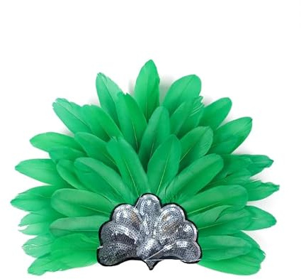 Elnwnnkc Federed Stirnbänder Mardi Gras Blingbling Kopfbedeckung Für Mädchen Maskerade Haarzubehör Mardi Gras Flapper Stirnband