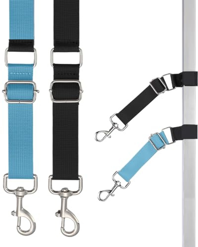 Förlängningsrem för hundvård – 2-pack förlängningsremmar för husdjur | justerbar stabil ringförlängare, trimningsmaterial, nylonfasthållningsrep för små medelstora raser