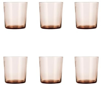 Luminarc Pinta Fume Set 6 Vasos Alto Vidrio 36cl Sodo Apto Frigorífico Apilable