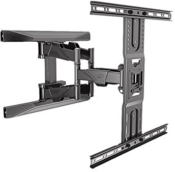 DRFGNF Support TV Portable Ultra-résistant, Support Mural à Double Bras inclinable et pivotant pour écrans LED, LCD, OLED, Plasma et incurvés de 32 à 55 Pouces - Jusqu'à VESA 60