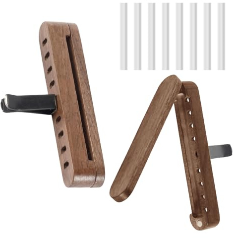 Zyiphor 2 Pezzi Diffusore Profumo Auto Diffusore Oli Essenziali Auto Diffusore per Autos in Legno con 8 Pastiglie di Ricarica Diffusore di Olio Essenziale per Autos