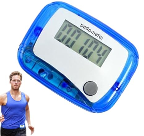 Pedometer - Portable Pedometer with Digital LCD Display | Daily Goal Fitness - For Sports Travel Adventures Swimming Indoor Workouts Hiking Seniors Outdoor Outdoor