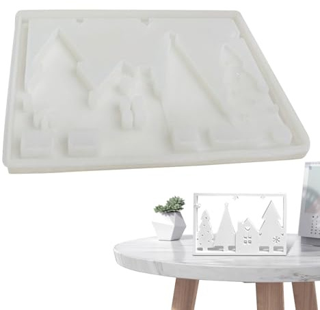 Christmas Tree Mold - Moule à Béton pour Ornement de Bureau,Moule en Silicone pour Plâtre Artisanat Créatif pour Artisans et Décorateurs