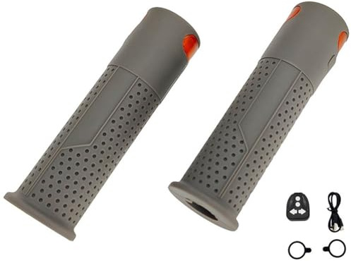 Vibsky 1 Paar Lenkergriffe für Elektroroller mit Blinker-Lampen, für Xiaomi M365, Pro 1S, Pro 2 & Mi3, Grau
