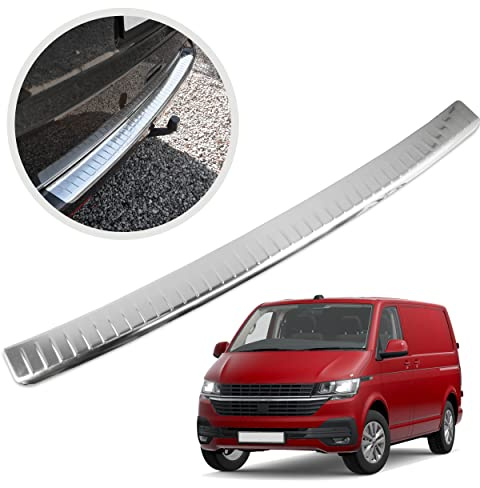 CHROMEMASTER | Ladekantenschutz Stoßstangenschutz | Kompatibel mit VW T6.1 2019-2021; Edelstahl Poliert/Chrom; Unsere Lackschutzleiste Sichert den Heckstoßfänger vor Kratzern