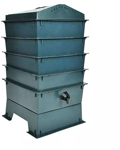 Gawany Lombricomposteur 4 Plateaux - avec Haute Qualité - 42 x 42 x 60 cm