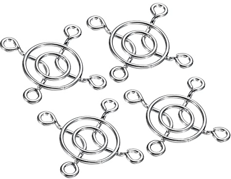 PATIKIL 30mm Fan Finger Grill, 4 Pack Metal Grill Protector Guard for 30X30mm Fan Protective Cover DIY, Silver