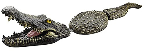KENANLAN 31 Inches Floating Crocodile Decoy Floating Alligator Decoy for Pond Floating Ornament Garden Ornaments Simulation Statue Water Decoy for Pool Pond Garden