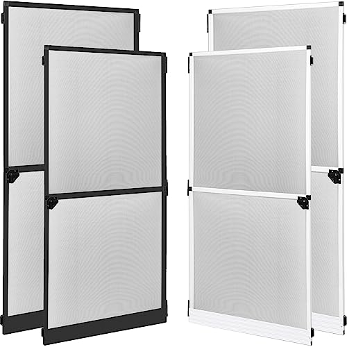 Grafner Fliegengitter Tür mit Alurahmen, Türschließer und Trittschutz, individuell zuschneidbar, Fiberglas-Gewebe, slim Fliegengitter Fliegenschutz Insektenschutz Balkontür (Weiß, 120 x 240 cm)