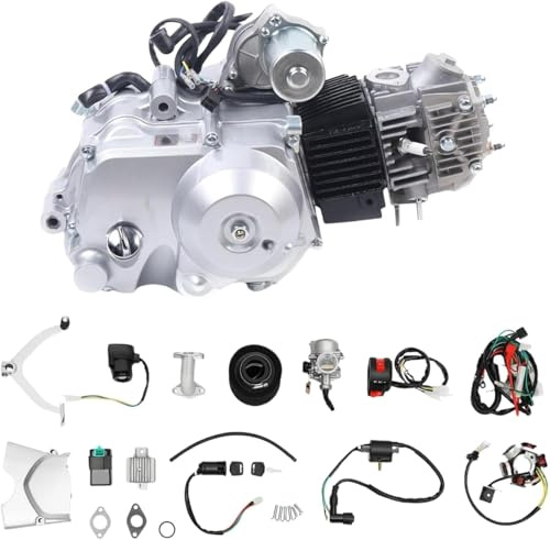 Motor de 4 tiempos de 125 CC, motor kart gasolina, motor ATV semiautomático, semiautomático y marcha atrás, motor para ATV Four Wheeler Buggy Kart