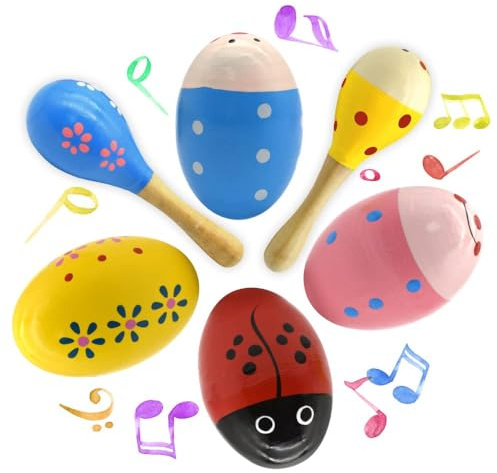 Uova di Pasqua Decorative, Uova di Pasqua Colorate, Uovo musicale di Pasqua, Egg Maracas, per L'educazione Precoce Musicale Toys Decorazione Riempimento del Cesto di Pasqua