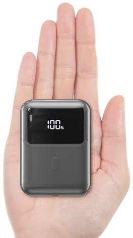 Hganus Batterie Externe 10000mAh 22.5W Mini Power Bank Charge Rapide Chargeur Portable USB C Input & Output PD3.0 QC4.0 Batterie Portable Compatible avec iPhone 15-12 Pro Max Mini Plus Samsung etc