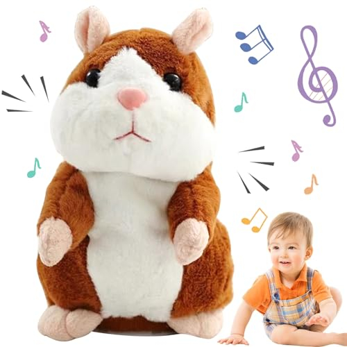 Mecctuck Hamster Parlant, Peluche Qui Parle, Hamster Jouet, Peluche Enfant, Peluche Interactive Bebe, Peluche Qui Repete, Jouet Répété, Cactus Qui Danse et Répète, Jouet pour Bébé Enfant