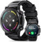 FMK Smartwatch Damen Herren 1,39 Zoll Uhren Fitness Tracker Uhr mit Schrittzähler Sportuhr Herzfrequenz Blutsauerstoff Schlafmonitor 5ATM Wasserdicht Fitnessuhr Taktische Smart Watch für iOS Android