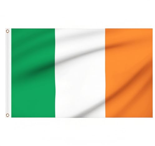 Irische Flagge, 150 x 90 cm, große Irland-Flaggen mit Messingösen, für Fußball-Sportveranstaltungen, St. Patrick's Day, Party-Dekorationen