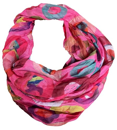 J26 Blumen Mandala Farbverlauf Seide Sommer Loop Verlauf Regenbogen Rainbow Silk Uni Rundschal Schlauchschal Stola Schal leicht