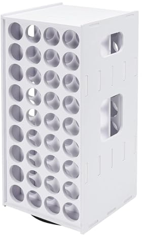 Wpsagek Organizador de pintura – Estante de almacenamiento de pintura de 72 agujeros – Organizador de pintura giratorio de 360 grados, torre organizadora de pintura vertical para suministros de arte