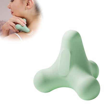 HJIAMA TPE Triggerpunkt Massagegerät, Vier Ecken Massage Ball, Dreiseitige Passform, Grün Triggerdinger, Tiefenmassage, Geeignet für Schultern, Nacken, Hände und Füße | Vier Ecken Massage Ball, Grün Triggerdinger, Tiefenmassage, Geeignet für Schultern, Nacken, Hände und Füße