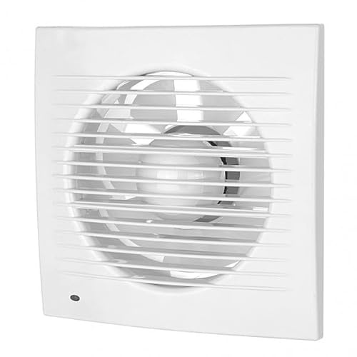 Zarivy Extractor de baño Soleas 15W en elegante diseño cuadrado blanco (21x21x8 cm) ideal para tubos de 15 cm, garantizando una ventilación eficiente y silenciosa en tu espacio.