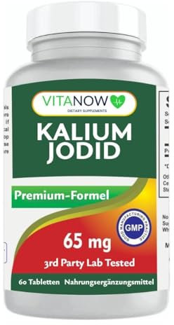 Kaliumjodid 65mg Nahrungsergänzungsmittel, jod tabletten Kaliumjodid 60 Tabletten Sehr stark Doseriung