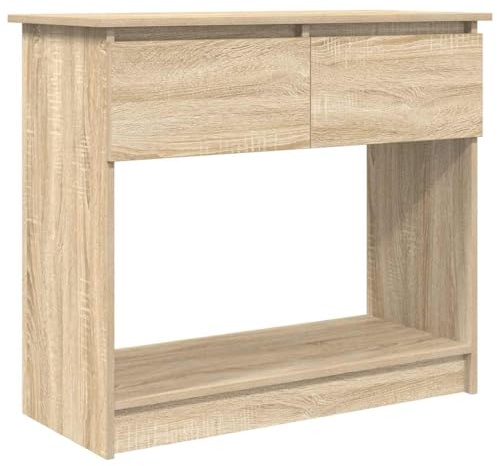 Mesa Consola Roble Sonoma vidaXL 85,5x38,5x74,5 cm, Mesa de recibidor, Mesa Consola de Pasillo