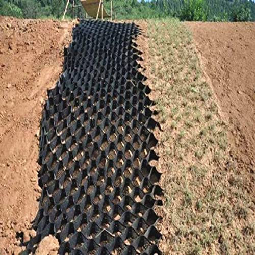 Stabilisateur de Gravier Grille Géo Grille De Pente Anti-érosion, Grilles/géogrilles Pour Murs De Soutènement À Flanc De Colline Raide, Fondations De Sol Stabilisatrices En Gravier De Pois 5 Cm(3.5x3