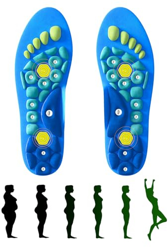 Semelle Magnétique, 1 Paire Semelles Acupression Pour Homme et Femme, Semelles Magnétiques pour Soutien Voûte Plantaire, Semelles Gel Assage Soulager Fatigue Douleurs Des Pieds 35-39