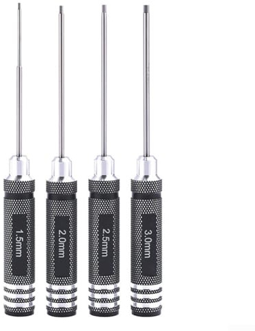 Screwdriver Toolkit Essential Hex Wrenches in Four Sizes (0 5/2 0/2 5/3 0mm) Perfect for RC Vehicles