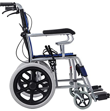 HYEFDWS Carrozzine Pieghevoli, Sedia a rotelle Manuale Pieghevole, Sedia a rotelle superleggera in Alluminio, Sedia a rotelle da Viaggio, Adatta per
