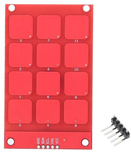 Hyuduo Teclado Capacitivo de 12 Botones MPR121 Touch Keypad I2C Salida con Agujeros de Montaje para Soluciones de Entrada Creativa