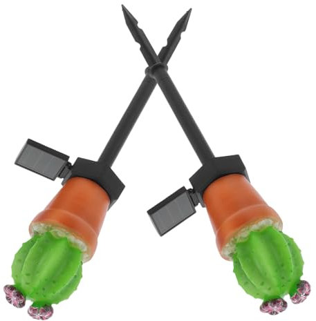 Toyvian 2pezzi Solare Da Led Per Esterni Decorative Per Esterni Solare Da Ad Per Cactus Cortile Patio