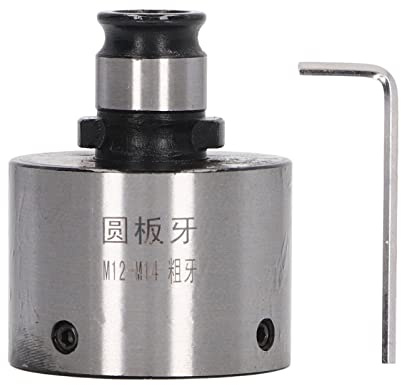 Gewindeschneidfutter, Schnellwechsel-Karbonstahl GT12 M12 M14, 19 mm Außendurchmesser, 60 mm Spannzangentiefe für Drehmaschinen, Gewindebohren, Bohren, Fräsen, Ausbohren (Grobe Zähne)