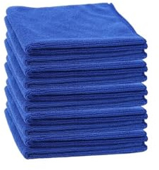 WSQHAO Panno in Microfibra for La Pulizia Dell'auto, Morbido, Ad Asciugatura Rapida, Grande, 25 X Cm, Panni Il Lavaggio, Asciugamani della Casa per Auto(25PCS Blue)