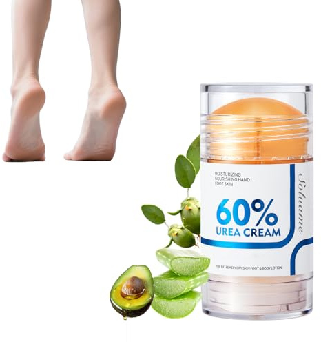 Fußcreme 60% Urea, Fusscreme Tiefenwirksame Feuchtigkeitspflege mit Schneller Absorption, Urea Creme Sorgt für Glatte Haut Harnstoffcreme 40g