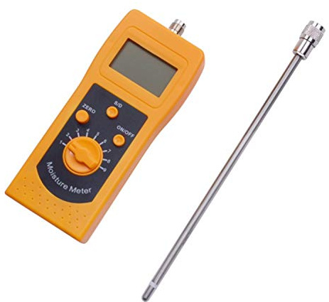 Moisture Meter Portable High Frequency Soil Moisture Meter DM300L Sand Moisture Meter Coal Powder Moisture Meter Tester Humidity 0%-80%