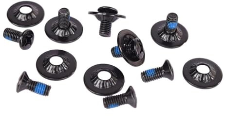 Fenteer Snowboard-Bindungsschraubensatz, Ersatzteil-Hardware, Mehrzweck-Festzubehör, Snowboard-Montageschrauben, Schwarz