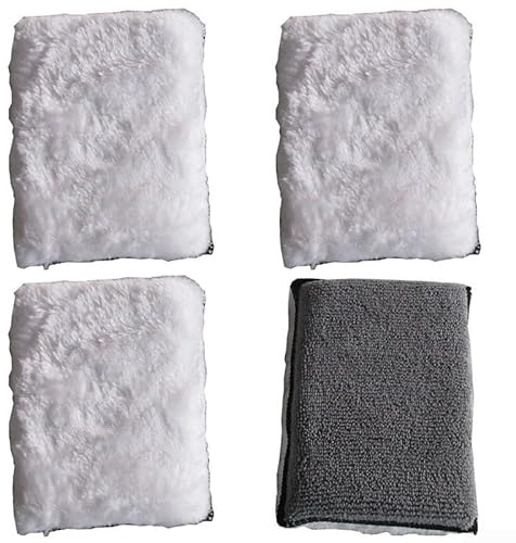 Esponjas de lavado interior de coche, 4 unidades, almohadillas de microfibra de doble cara para una limpieza eficaz de cuero, tapicería y plástico