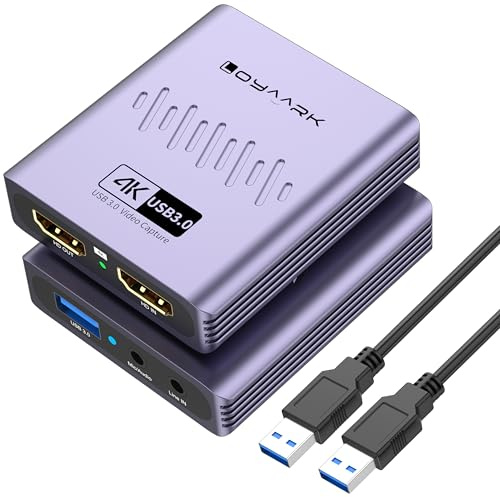 Loya Ark 4K HDMI Video Capture Card for Nintendo Switch 2, PS5, Xbox, PC,Streaming- USB 3.0 Game Capture Device with 2K 30fps, Compatible with Broadcasting, Mobile Cameras & More