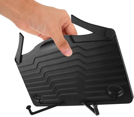 Pupitre Noir Livres Pliable pour Partitions et Portable Réglable Abs | Cuisine et Lecture, Design Créatif, Finition Soignée, Stable et Robuste, Format Bureau