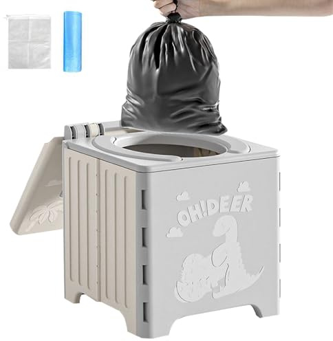 Genérico Campingtoilette, tragbar, faltbar, kompakt, für den Außenbereich, Sanitär, Erwachsene, Kinder, Auto, Pfad, Straße, Ausrüstung, leicht, robust, praktisch im Alltag