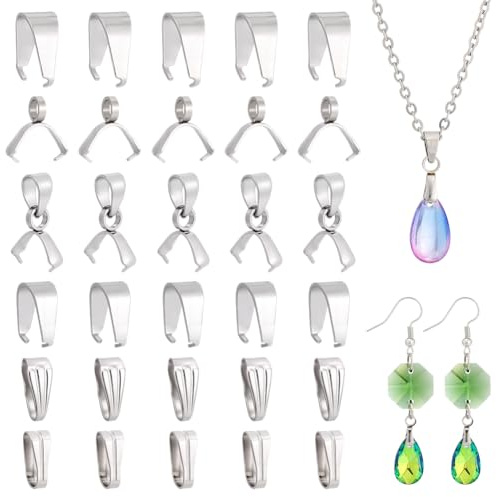 Beebeecraft 1 Schachtel 210 Stück Anhängerverschlüsse Klemmbügel 304 Edelstahl Schnapphaken Anhänger Charms Kettenglieder Verbindungsstücke Für Anhänger Halsketten Schmuckherstellung Armbänder