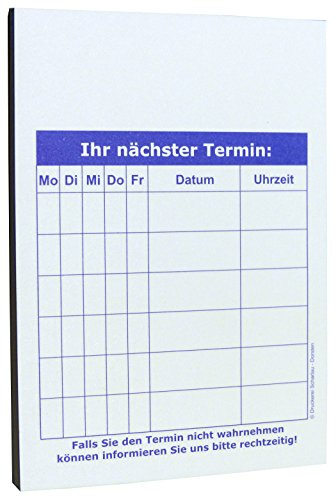 Druckerei Scharlau 32 x Terminblöcke Terminblock Nr.1 -Terminzettel Termine - Praxis Studio Ärzte Frisör, Maniküre (22641)