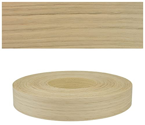 Mprofi MT® - Chant en Bois | 22mm X 10m | Bande de Chant Chêne | Epaisseur 0,50mm | Facile à Appliquer | Pour Étagères, Meubles & Panneaux | Chant Thermocollant Durable