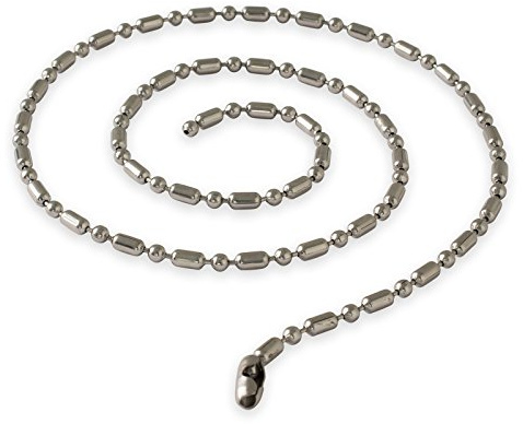 Fly Style Kugelkette Edelstahl Silber · Stärken 1,6-8mm · Längen 20-180 cm · Dog Tag Halskette für Herren und Damen