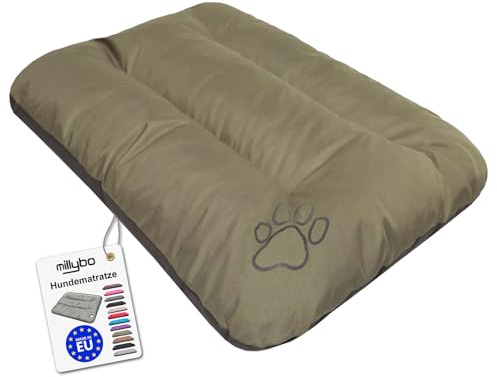 millybo ECO Hundematratze, Hundebett für Kleine, Mittlere, Große Hunde - wetterfestes Hundekissen, kuscheliges Schaum Tierbett, Outdoor & Robustes Hundematte - 90x60x8 cm Grün